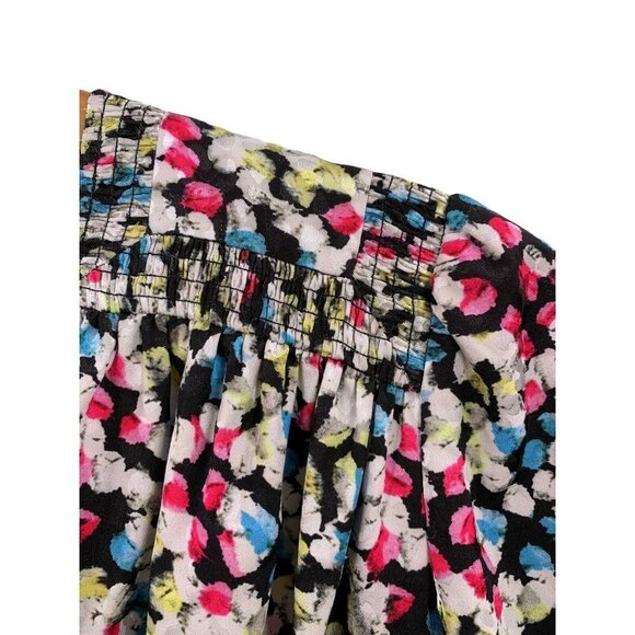 JASON WU Black/Multicolor Dot V-Neck Long Sleeve Dress Size 8 AS IS - Picture 6 of 10